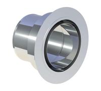 Manchon de raccordement avec passage murale intégrée pour TEC-STAHL - simple paroi - Tecnovis TEC-EW-CLASSIC Anschlussstutzen Ø 130 und Wandfutter Ø 100