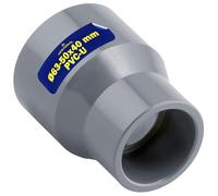 Manchon de Réduction Conique PVC U avec les Diamètres Mâle Ø 40 mm et Femelle Ø 63-50 mm A une Connexion Adhésive Mâle et Femelle - Garantie de 10 Ans - MONTERAL