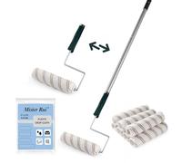Manchon de rouleau de peinture de 230 mm, 7 housses de rouleau de peinture en microfibre, grand rouleau de peinture, cadre de rouleau de peinture de 22,9 cm avec rallonge, film de protection ou