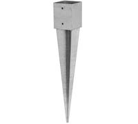Manchon de sol à enfoncer 4 pièces support de poteau 100x100 L 900mm ancrage pour poteaux bois galvanisé à chaud ADGO