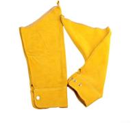 Manchon de soudage en cuir de vache de 60 cm pour répondre aux attentes de l'industrie en matière de protection thermique et mécanique (jaune)