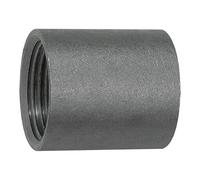 Manchon de soudure 16, acier vierge ST 37-2, filetage continu Rp 1 1/2, longueur 48,0 mm, pression de travail max. 50 bar.