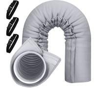 Manchon de tuyau de climatisation, adapté aux conduits d'évacuation de 5 pouces et 5,9 pouces, équipé de 3 sangles de réglage, gris