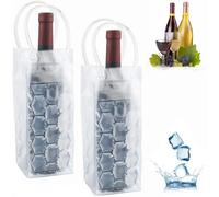 Manchon de vin réfrigérant en gel - Taille L, Rouge/Blanc