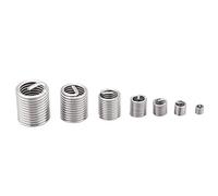 Manchon de vis de fil Kit de réparation de filetage en acier inoxydable 60pcs M3 M4 M5 M6 M8 M10 M12 Gaine en acier Fil enroulé Type d'hélicoil