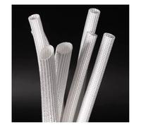 Manchon d'isolation en Fibre de Verre, 1/2/5M, Gaine en Fibre de Verre Haute température, Manchon de Protection Thermique, Fibre de Verre, 1 mm-50 mm