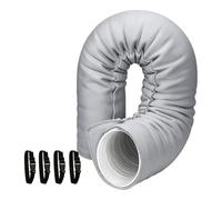 Manchon d'isolation portable pour tuyau de climatisation, convient pour tuyau d'échappement de 12,7 cm et 15 cm de diamètre, couvercle d'aération isolé, facile à installer avec 2/4 sangles réglables