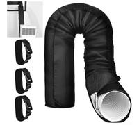 Manchon d'isolation portable pour tuyaux de 12,7 à 15,9 cm, housse de protection thermique à 3 couches avec sangles réglables, enveloppe imperméable en aluminium pour tuyaux d'échappement de