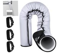 Manchon d'isolation pour tuyau AC, couvercle de tuyau de climatiseur portable avec sangles à boucle réglables-gris, convient aux tuyaux 5, 00 et 5, 90 pouces, manchon d'isolation AC