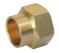 Manchon droit femelle laiton à souder sur tube cuivre 12mm x 15/21 - 1/2" Pronorm, lot de 2