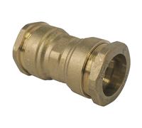 SOMATHERM FOR YOU, Raccord laiton manchon égal pour tube PE Ø20 mm - Longueur 60 mm - Pression max 20 bars - Température -10° à +80°C - Joint torique EPDM - Norme ACS - Garantie 5 ans