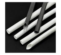 Manchon en Fibre de Verre tressé Blanc 1mm-30mm, Manchon de Protection Thermique en Fibre de Verre Haute température 1M 600 degrés C