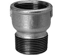 Hermann Schmidt Temperguss manchon 3/4" x 2000 /2" réduit, filetage intérieur/filetage extérieur, zingué
