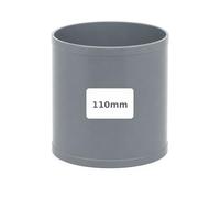 Manchon en PVC pour raccord de tuyaux d'assainissement et d'évacuation | Connecteur droit pour raccord de tuyaux en PVC | Accessoire de plomberie disponible en plusieurs dimensions (110 mm)