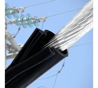 Manchon Isolant en Silicone 35 KV - Noir, coupé à Longueur(ID 54mm/2.1inx10ft/3.0m)