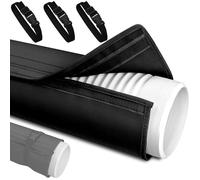 Manchon isolant portable pour tuyau de climatiseur, housse de protection pour tuyau d'évacuation de climatiseur, compatible avec les tuyaux de 5 et 5,9 pouces de diamètre, avec 3 sangles réglables Bla