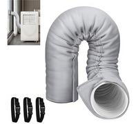 Manchon Isolant pour Tuyau de Climatiseur Portable - Polyester avec 3 Bandes de Serrage Adjustables (152cm, diamètres 5in/5.9in)