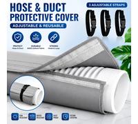 Manchon isolant pour tuyau de ventilation de climatiseur portable, housse de protection thermique coupe-vent à boucles et crochets pour conduit de climatisation, enveloppe de protection pour tube de G