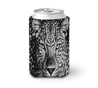Manchon isotherme en néoprène réutilisable pour boissons froides et chaudes Motif léopard noir et blanc