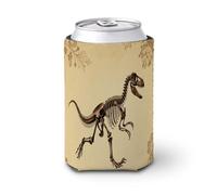 Manchon isotherme pliable en néoprène pour boissons froides et chaudes Motif squelette de dinosaure