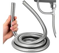 Manchon Métallique 304 Inox 300x2x2cm pour Câbles et Fils | Design Spiralé, Diamètre Interne 20mm, Finition Argenté, pour Bureau ou Usage Pétrochimique