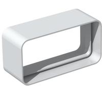 manchon plat pvc rigide - rectangulaire - mâle / mâle - 55 x 110 mm