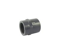Manchon PVC femelle/femelle à visser et à coller - Ø A: 20mm | Ø B: 1/2''