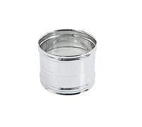 Manchon raccord femelle/femelle en acier inoxydable pour conduits de cheminée à paroi unique Diamètres Divers poêle bois granulés barbecue cuisine (Ø 120 mm)