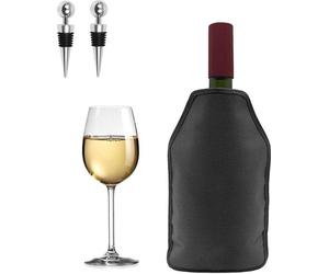 Manchon réfrigérant pour bouteille de vin, noir et gel
