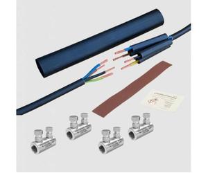 Manchon thermorétractable pour câbles, avec connecteurs de câble et boulon de cisaillement MSCS95 Al/Cu, pour câbles de 25 à 95 mm, tension 1 kV, avec vis MSCS0952A00