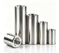 Manchon Tige Filetee Inox, Moosswee 6 Pièces Écrou de liaison allongé, Insert Fileté Metal A2 V2A pour Connexions, Fixations dans, Meubles, Voitures et Machines (M6*40 * 10mm)