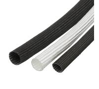 Manchon tressé en Fibre de Verre de 2M, ID 1mm-40 Mm, 600 degrés C, Tube en Fiber de Verre Chimique à Haute température, Gaine en Fiber de Verre
