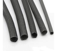 Manchon Tressé En Fibre De Verre De 5 Mètres, Gaine Tressée Isolante, Tube En Fibre De Verre Haute Température 600 °C(Black,3mm)