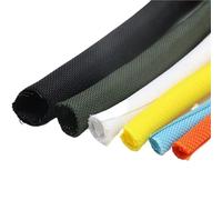 Manchon tressé Extensible à Fermeture Automatique, Tube Flexible, Tuyau isolé, enveloppe de Fil, Protection câble(Dark Green,60mm,15 Meters)