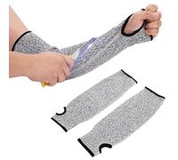 Manchons de Protection de l'Avant-Bras Niveau 5 - Manches de Travail en Tricot Anti-rayures Avec Trou pour le Pouce - Pour la Cuisine, la Sculpture et le Jardinage