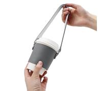 Manchons De Tasse Réutilisables Pour Boissons Froides - Manchon De Tasse De Boisson En Cuir Avec, Porte-gobelet De Voyage Portable Pour Bagages | Pour Boissons Chaudes Et Froides Antidérapant Prise C