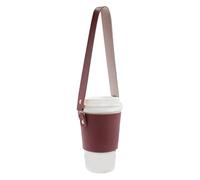 Manchons De Tasse Réutilisables Pour Boissons Froides - Manchon De Tasse De Boisson En Cuir Avec, Porte-gobelet De Voyage Portable Pour Bagages | Pour Boissons Chaudes Et Froides Antidérapant Prise C