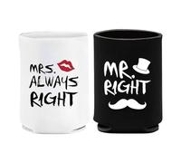 Manchons Refroidisseurs De Canettes De Boisson - Manchons De Canettes De Bière, Emballage Isolé En Néoprène, Accessoire D'isolation Pour Couple | 1 Paire De Refroidisseurs De Boissons Antidérapants Mr