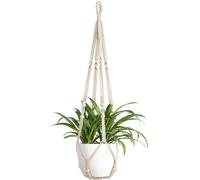 Mand suspendu en corde de coton 89 cm Porte-plantes boho pour l'intérieur et l'extérieur - Décoration de jardin et porte-plantes pour balcon