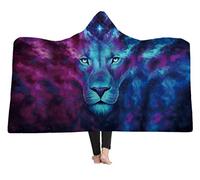 Mandala Indien Éléphant Motif 3D Imprimer En Peluche À Capuche Couverture Lit Chaud Portable Style Bohème Doux Laine Couverture De Laine (Multicolore 2, 150 * 200 cm)