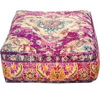 Mandala Life ART Boho Chic Marocain Housse de Coussin de Sol - 60x20 cm - Taie d'oreiller carrée de méditation - Pouf décoratif en Coton imprimé