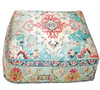 Mandala Life ART Boho Chic Yoga Decor Housse de Coussin de Sol - 60x20 cm - Taie d'oreiller carrée de méditation - Pouf décoratif en Coton imprimé