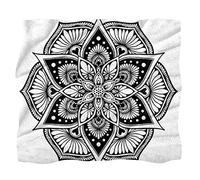 Mandalas Couverture en polaire à colorier pour canapé ou lit