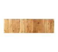 Mandloder Tête de lit en bois d'acacia massif de 180 cm pour lit double, couleur naturelle, montage mural, tête de lit durable de style industriel