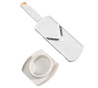 Mandoline à légumes, Mandoline manuelle, Coupe-légumes avec lame en acier inoxydable double face, Good Grips, Râpe de cuisine portable, Pour fromage, oignons, cuisine, chou, couleur:Blanc