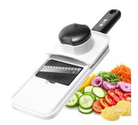Mandoline à Légumes Multifonction 3 en 1, Coupe Légumes avec 3 Lames Inox Interchangeables, Trancheur et Râpe Pour Fruits, Légumes et Fromage