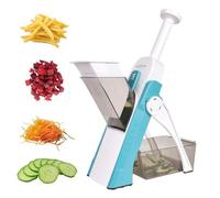 Mandoline à piston multifonction - EINNENFFER - Sécurité optimale - Acier inoxydable - 5 pièces