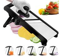 Mandoline cuisine adulte 2 en 1 inox - Épaisseur réglable 1-3 mm - Pour légumes fruits fromage