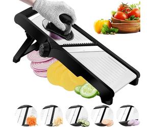 Mandoline cuisine adulte 2 en 1 inox - Épaisseur réglable 1-3 mm - Pour légumes fruits fromage