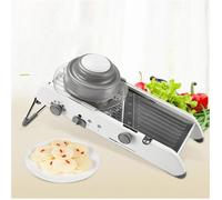 Mandoline cuisine inox multifonction réglable - coupe-légumes manuel pour tranches, julienne et râpes